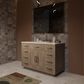 Lexora Home Abbey 48" Single Bathroom Vanity in Grey Oak with 2 cm White Quartz Top and Rectangular Sink, , large