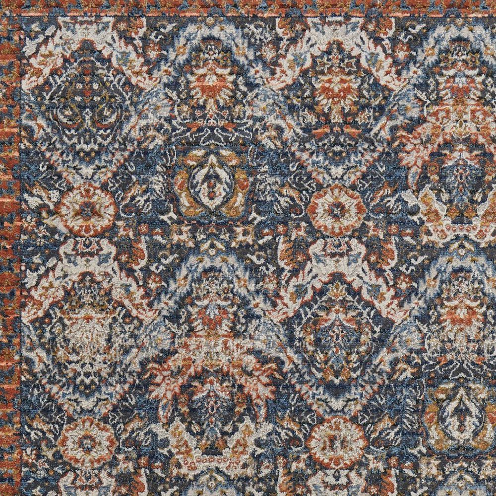 Feizy Kaia 2&#39;6&quot; x 10&#39; Navy and Blue Runner, , large