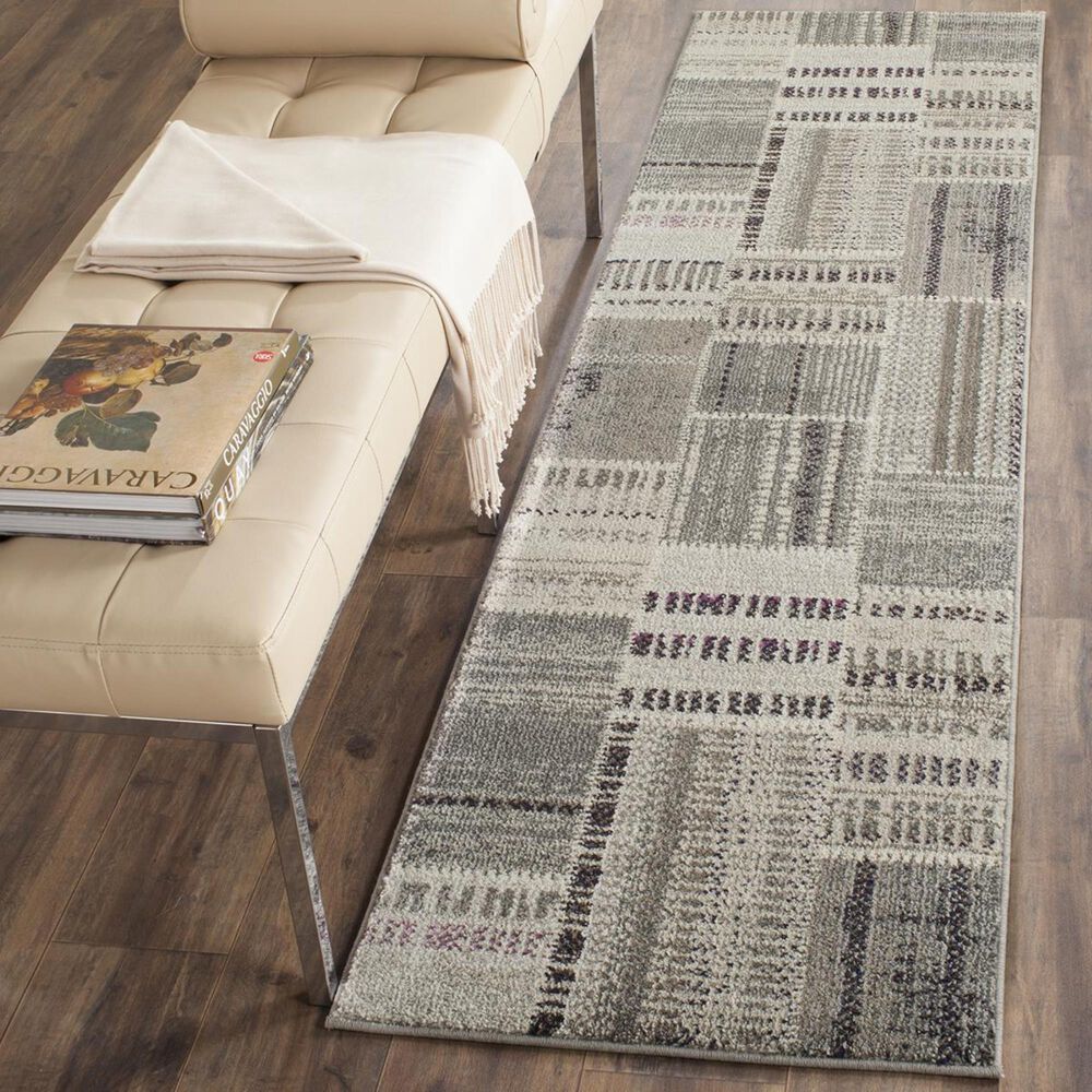 Safavieh Monaco MNC215G-28 2"2" x 8" Grey/Multi Runner, , large