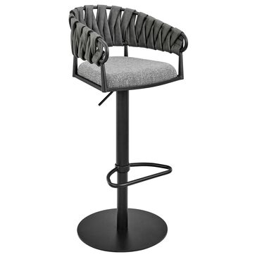 Blue River Blaise Swivel Adjustable Stool in Black, , large