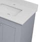 Lexora Home Dukes 80" Double Bathroom Vanity in Dark grey with 2 cm White Quartz Top and Rectangular Sinks, , large