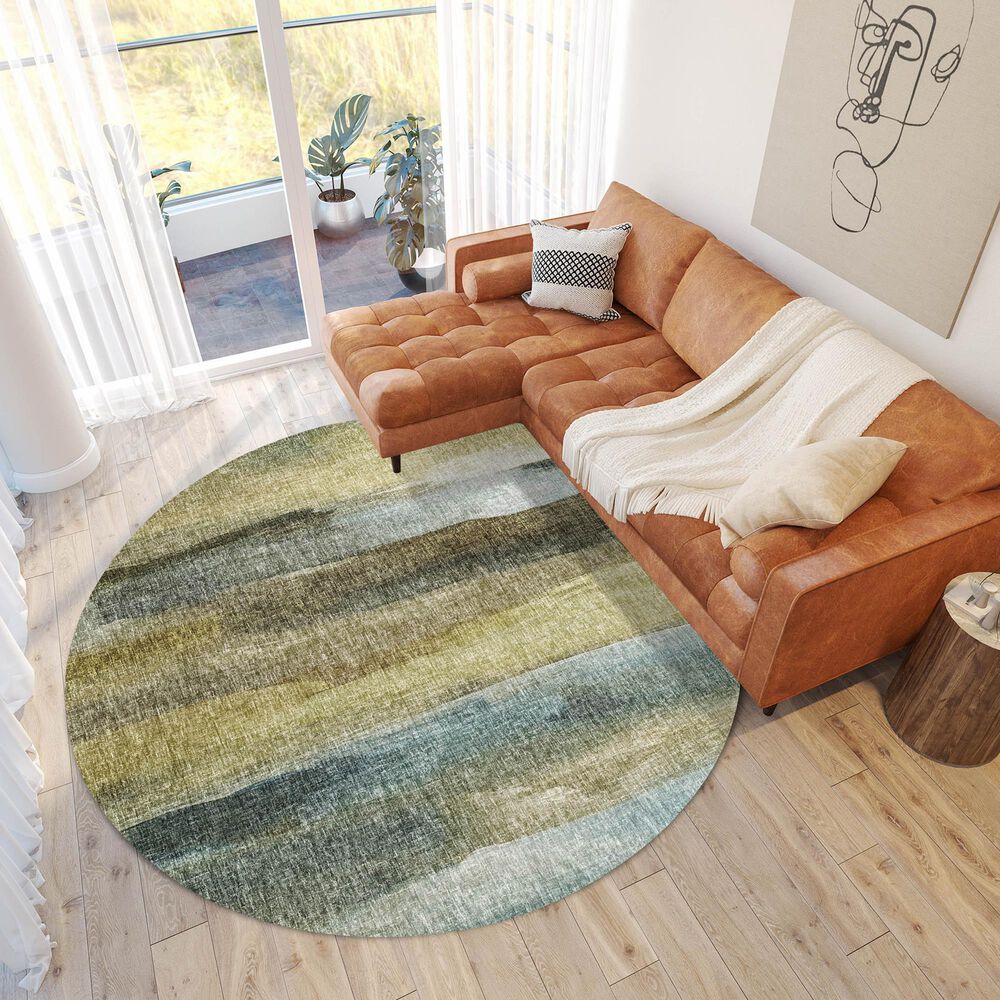 Dalyn Rug Company Boca BO4 Khaki 8&#39; Round Area Rug, , large