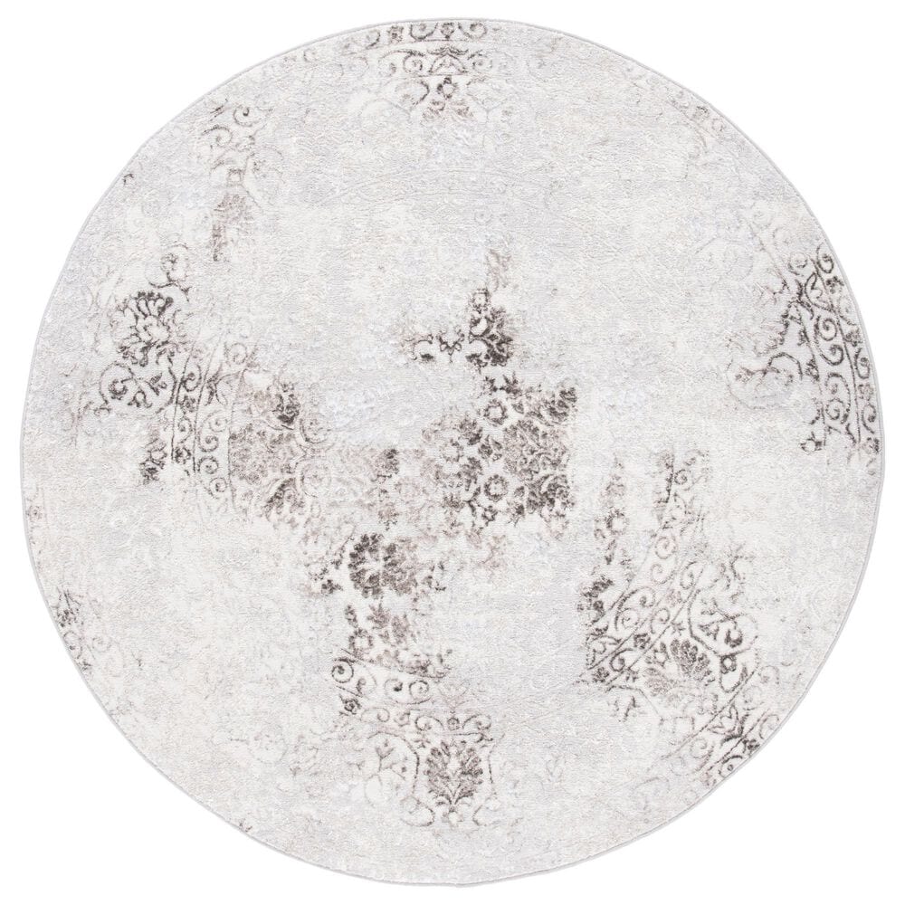 Safavieh Orchard ORC684 6"7" Round Grey and Light Grey Area Rug, , large