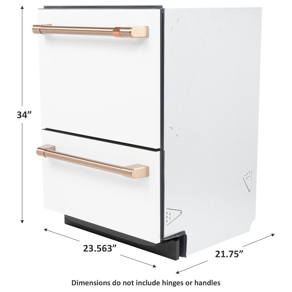 Cafe 24&quot; Double Drawer Dishwasher in Matte White, , large