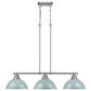Golden Lighting Duncan 3-Light Pendant with Seafoam Shade in Pewter, , large