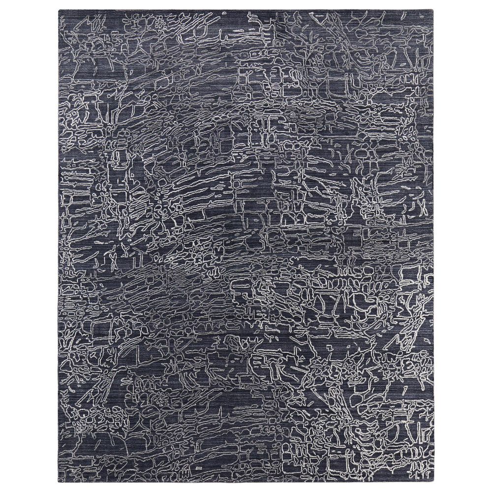 Feizy Whitton 9" x 12" Navy and Ivory Area Rug, , large