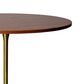 Leisuremod LeisureMod Verve Collection Modern Bar Height Table Brushed Gold Base with 48 Round Cognac Brown MDF Top, , large