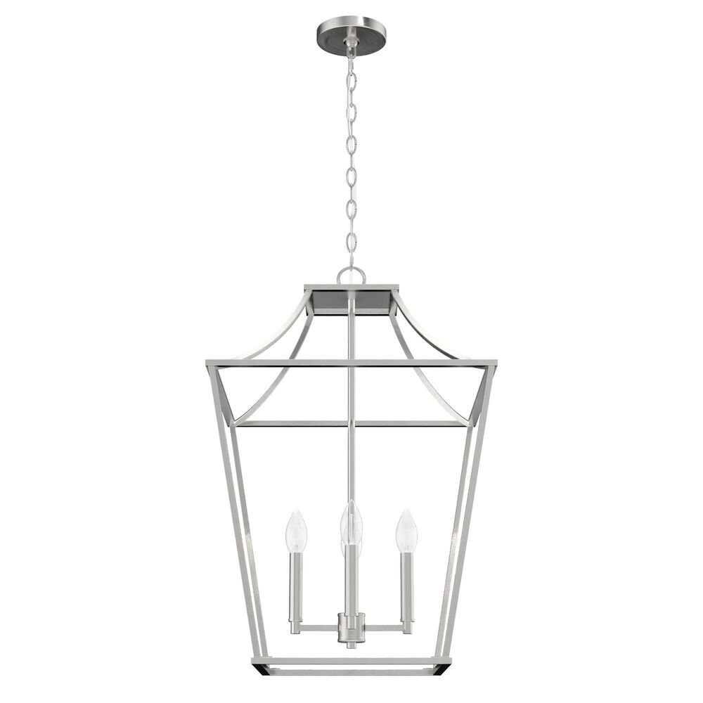 Hunter Laurel Ridge 18" 4-Light Lantern in Brushed Nickel, , large