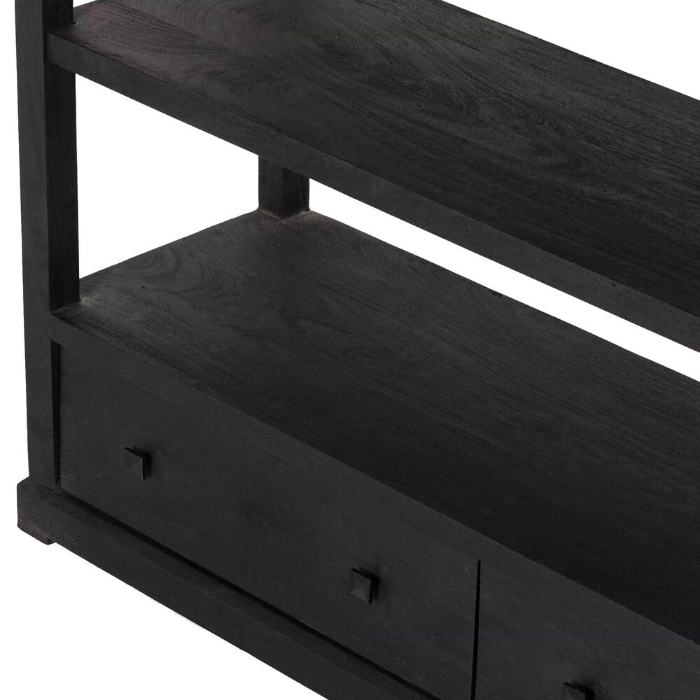 Four Hands Maya Woodmore 5-Shelf Bookcase in Dark Totem, , large