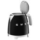 Smeg 3-Cup Stainless Steel Retro Style Mini Electric Kettle in Black, , large