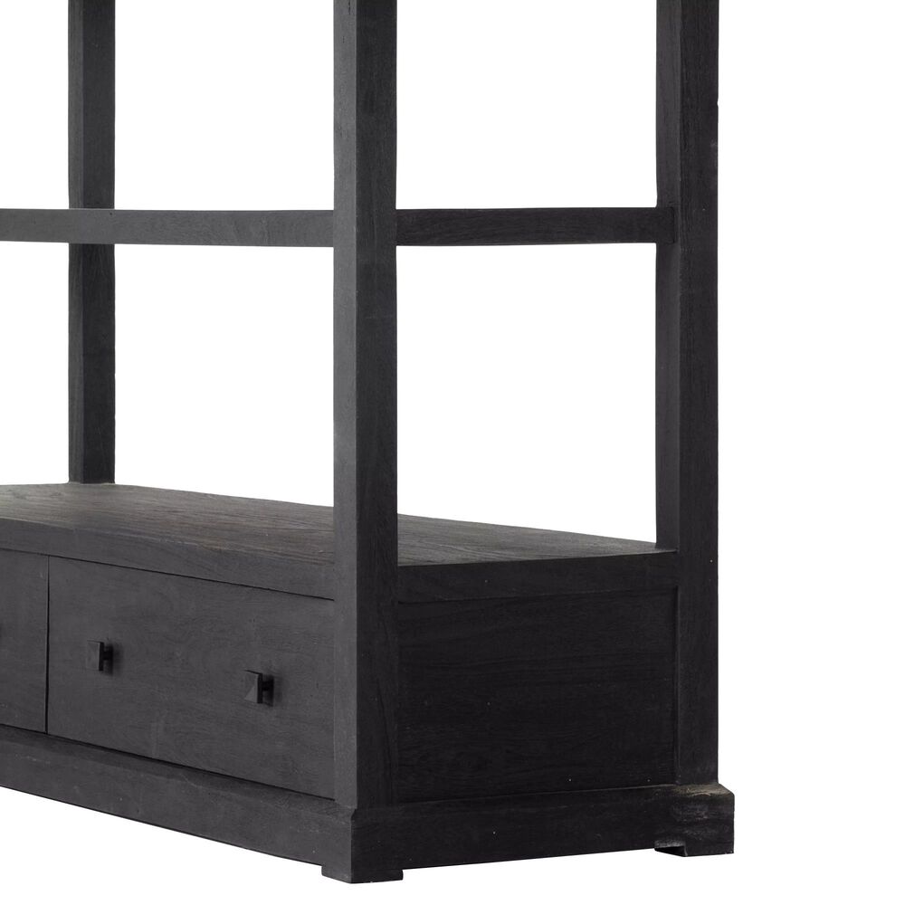Four Hands Maya Woodmore 5-Shelf Bookcase in Dark Totem, , large
