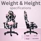 Rta Products Llc Cow Gaming Chair in Black and White, , large