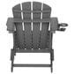 Hearth and Haven 34" Outdoor Folding Adirondack Chair with Cup Holder in Gray, , large