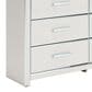 Ashley Zuraleus 6-Drawer Dresser and Mirror in Matte White and Chrome, , large