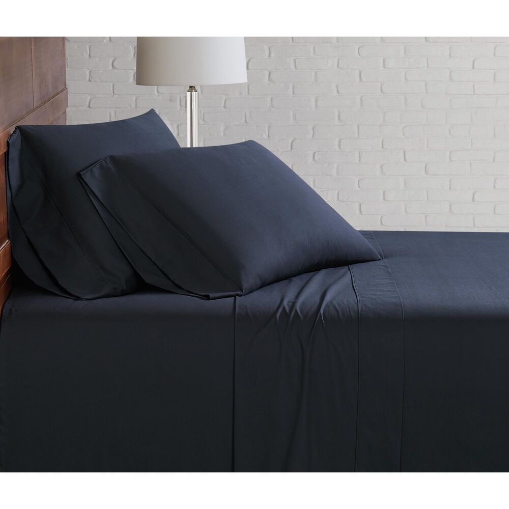 Pem America Brooklyn Loom Classic 4-Piece Queen Sheet Set in Black, , large