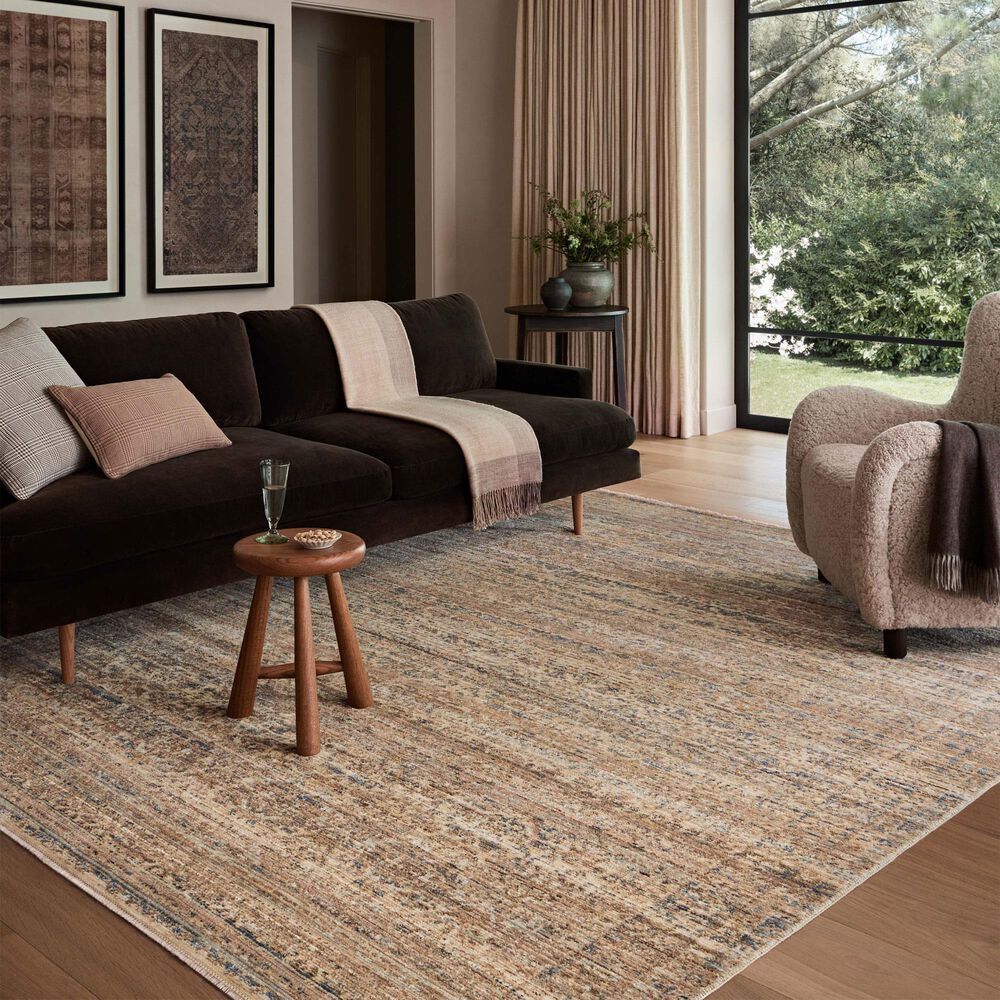 Amber Lewis x Loloi Molly Natural and Denim 2'7" x 10' Runner, , large