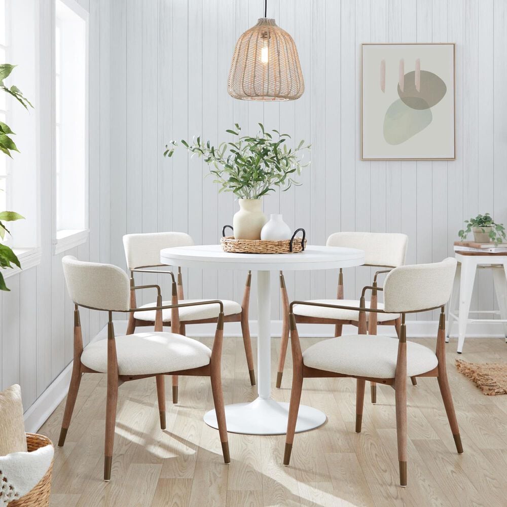 Lumisource Savannah Arm Chair with Cream Cushion in Copper and Whitewashed &#40;Set of 2&#41;, , large