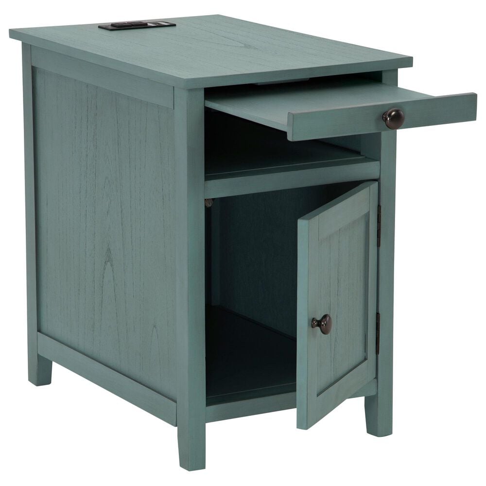Ashley Treytown Chairside End Table in Teal, , large