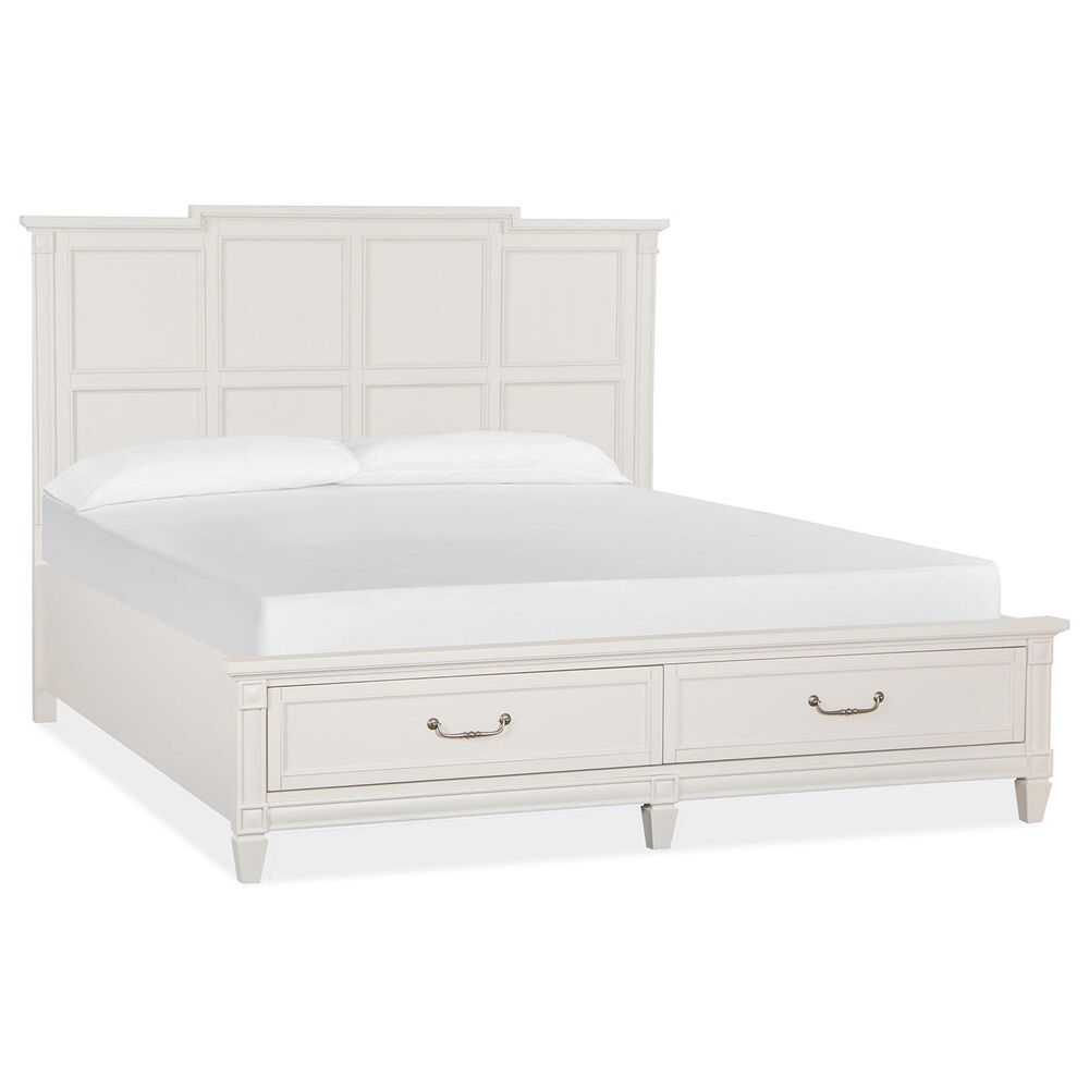 Nicolette Home Willowbrook King Storage Bed in Egg Shell White, , large