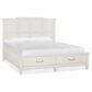 Nicolette Home Willowbrook King Storage Bed in Egg Shell White, , large
