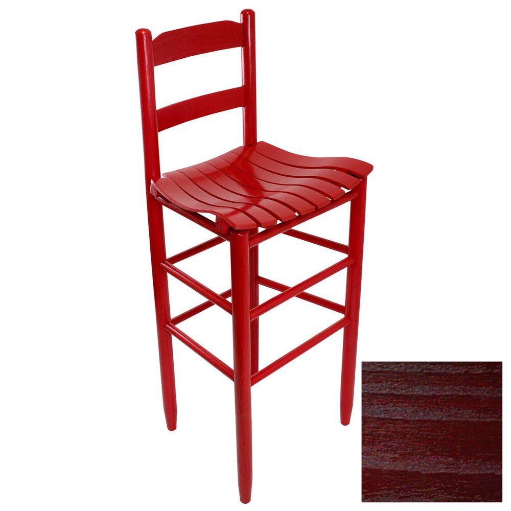 Lakeside Beach Mountain Ladderback Barstool in Cranberry, , large