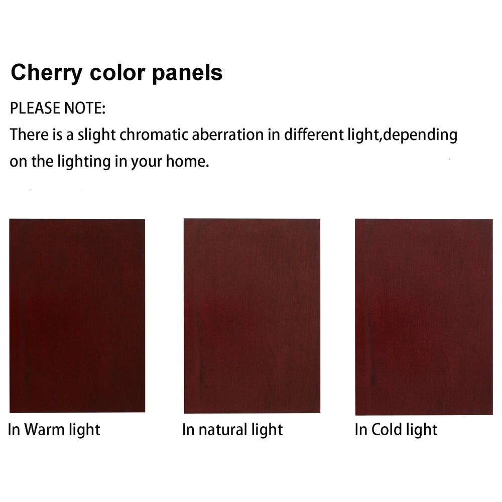 GigaCloud Curio Cabinet with Light in Cherry, , large