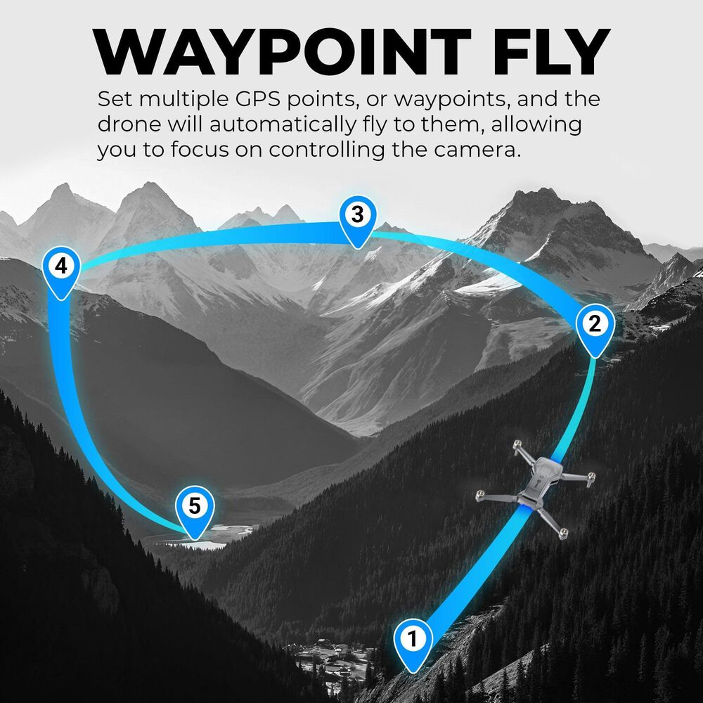 Contixo F23 GPS Mini FPV Drone with 1080p Camera and Built-In Screen in Gray, , large