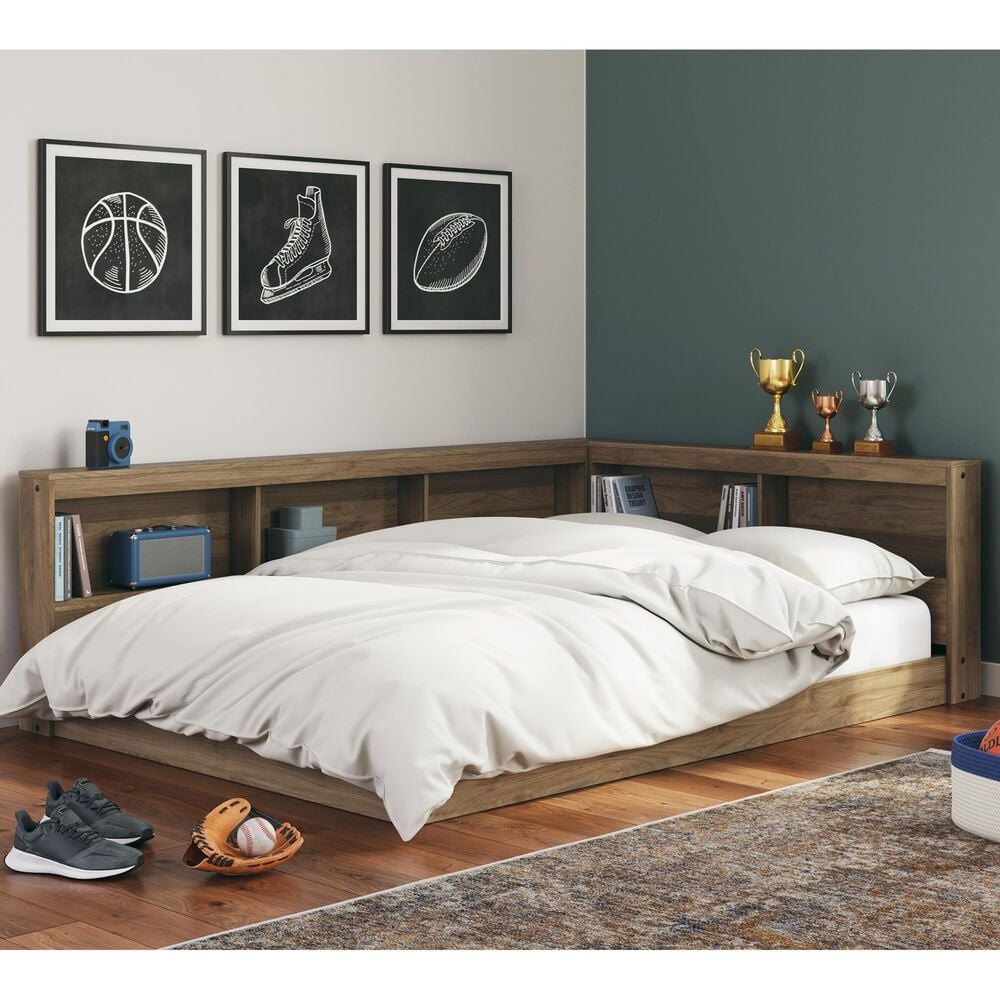 Ashley Deanlow Full Bookcase Storage Bed in Honey, , large