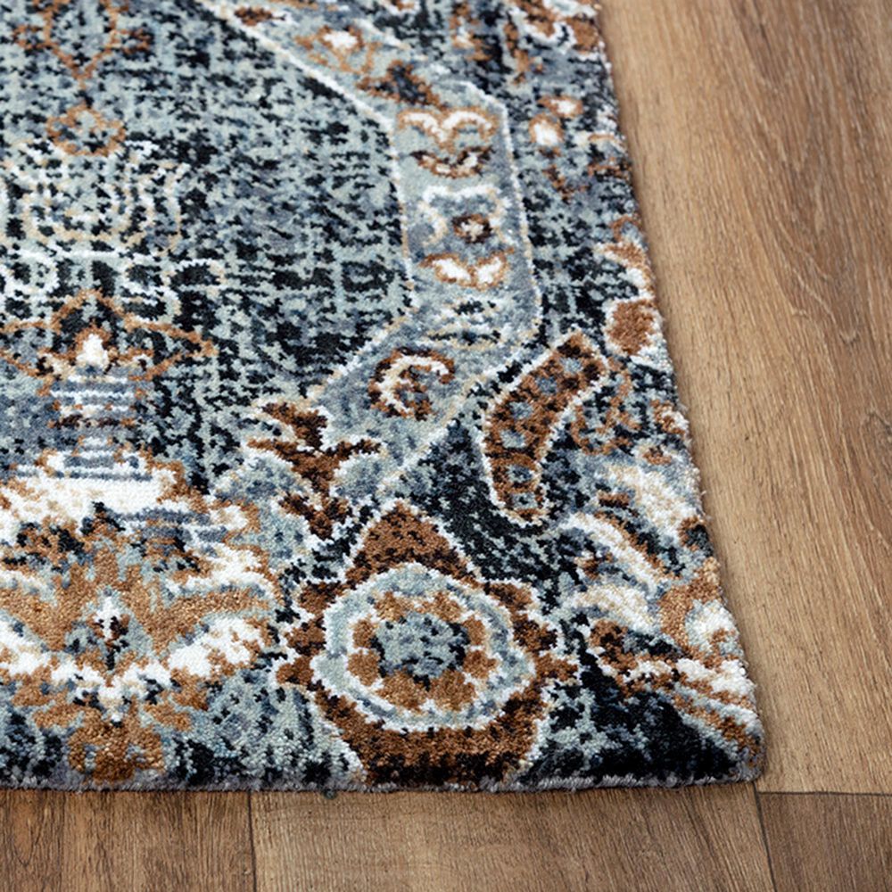 RIZZY Elite 10&#39; x 13&#39; Gray, Denim and Brown Area Rug, , large