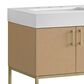 37B Mauri 36" Single Bathroom Vanity with Metal Base in Warm Oak with High-Profile 4" White Composite Stone Top, , large