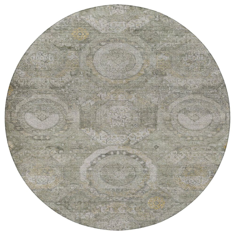 Dalyn Rug Company Tabrook TB14 Pewter 8" Round Area Rug, , large