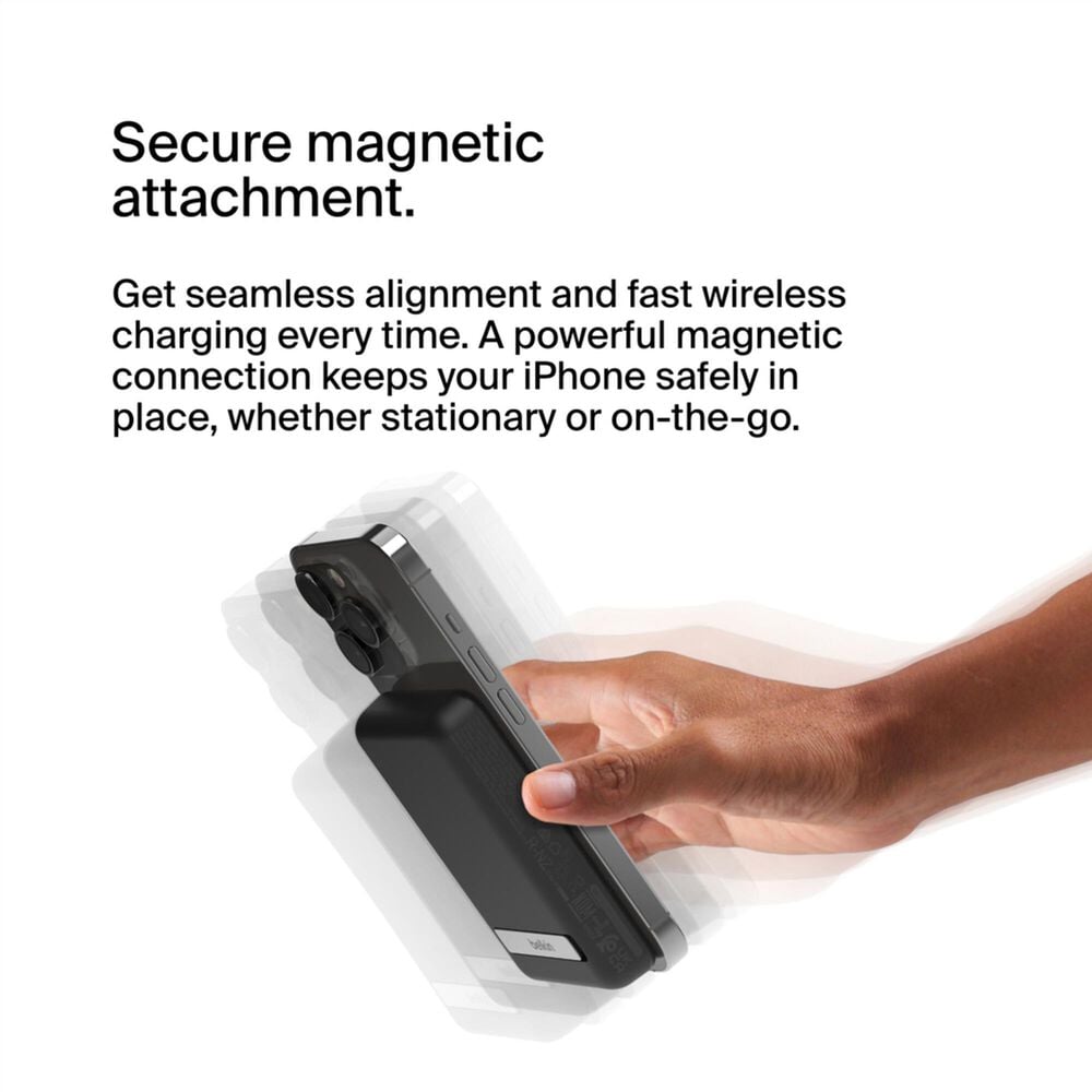Belkin BoostCharge Magnetic Wireless Power Bank with Stand in Black, , large