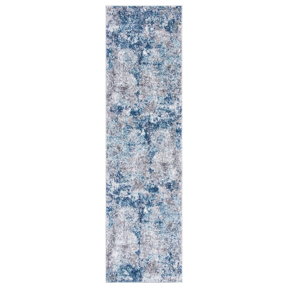Safavieh Aston 2" x 9" Navy and Grey Runner, , large