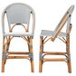 Baxton Studio Genica Counter Stool with Two-Tone Navy and White Weaving in Natural Rattan (Set of 2), , large