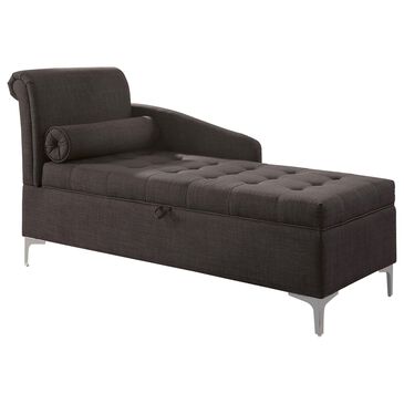 Furniture of America Kerr Storage Chaise in Gray, , large