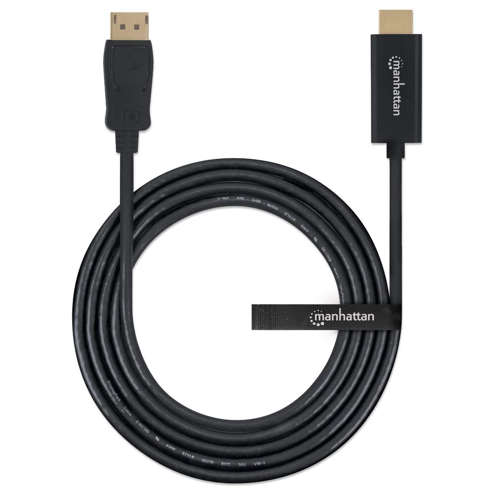 Manhattan 6&#39; DisplayPort to HDMI Cable in Black, , large