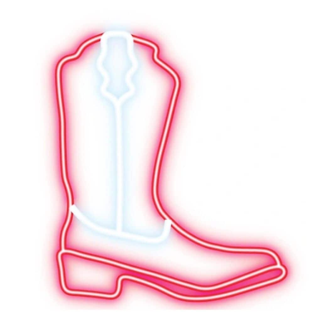 InnoVibe 10 Multicolor LED Boot Neon Wall Sign, , large