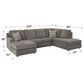 Ashley OPhannon 2-Piece U-Shaped Sectional with Left Facing Chaise and Right Facing Corner Chaise in Putty, , large
