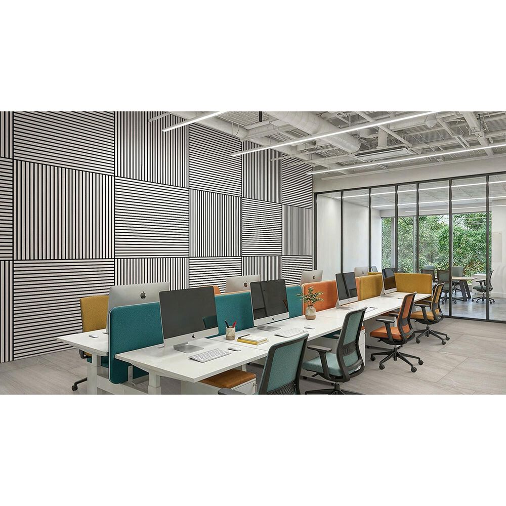MS International Acoustic Wood Slat Fog 24" x 48" Wall Panels, , large