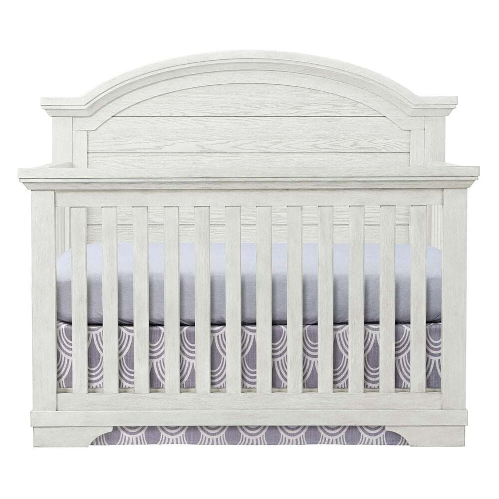 Eastern Shore Foundry Curved Top Convertible Crib in White Dove, , large