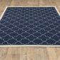 Oriental Weavers Marina Navy and Ivory 8"6" x 13" Indoor/Outdoor Area Rug, , large