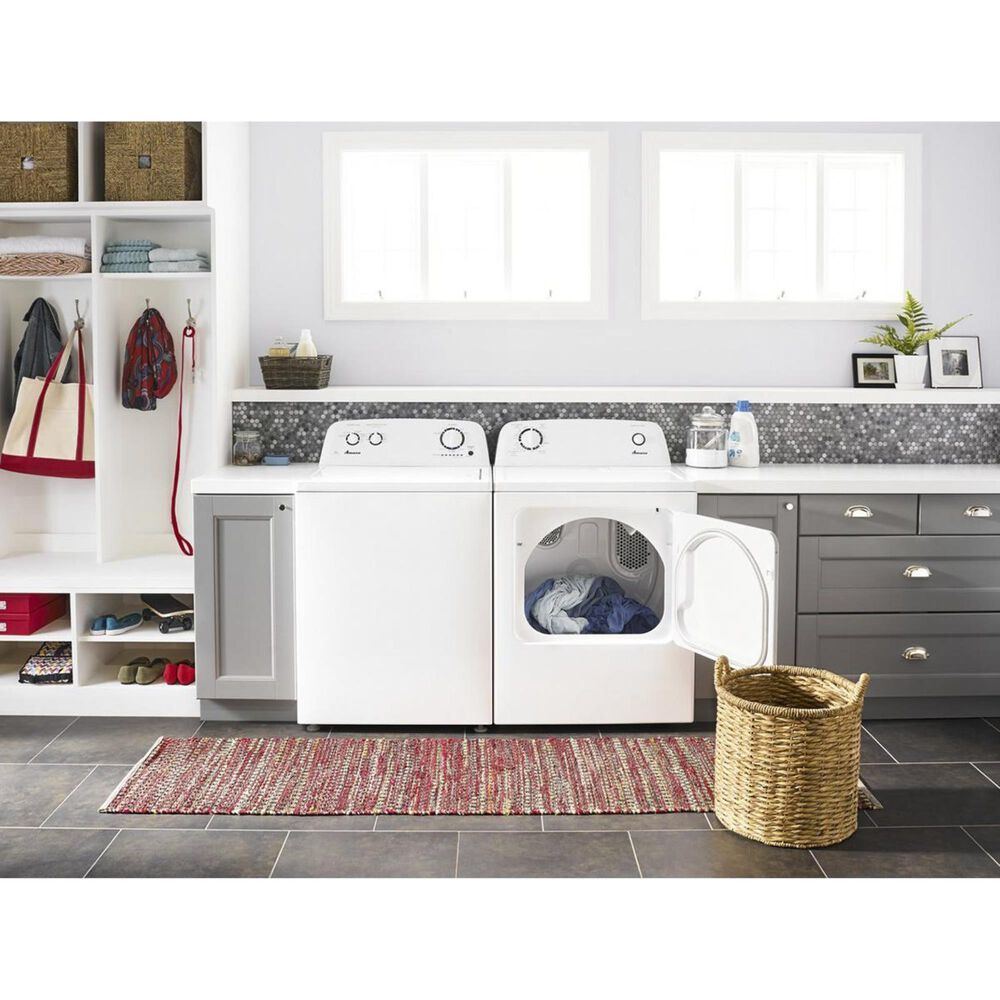 Amana 6.5 Cu. Ft. Gas Dryer with Automatic Dryness Control in White