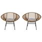 Hearth and Haven Engle Outdoor Armless Chair with Cushions in Beige (Set of 2), , large