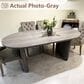 GARVEE 71" Oval Dining Table in Gray - Table Only, , large