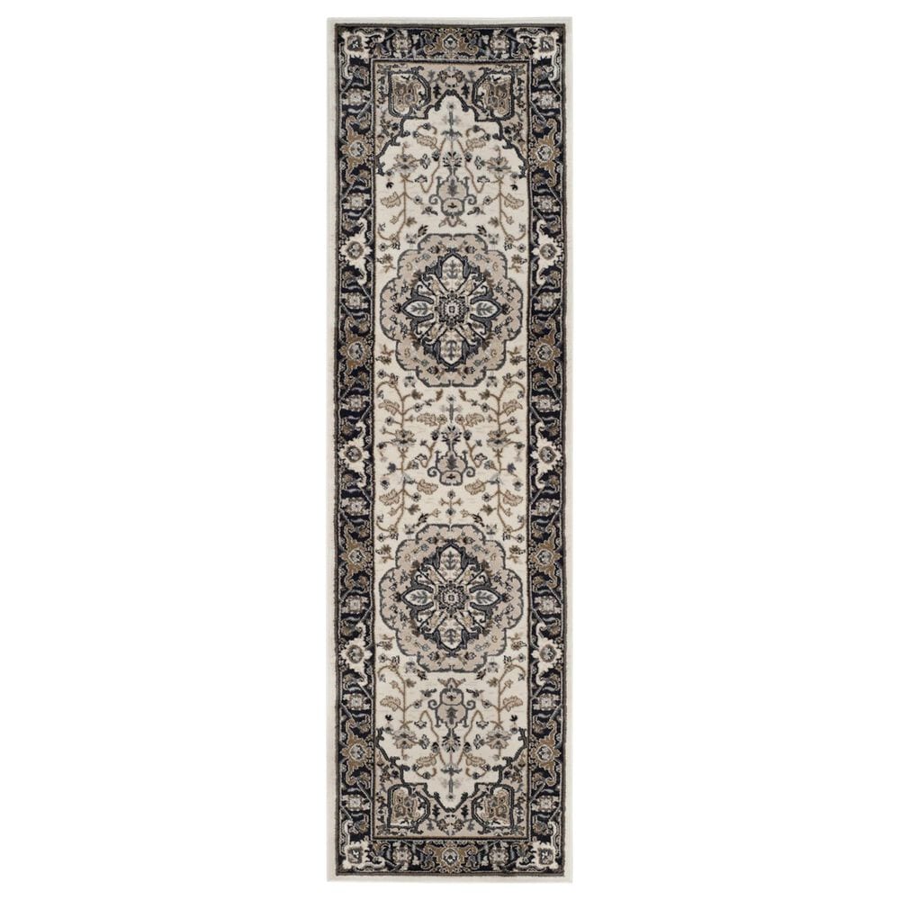 Safavieh Lyndhurst LNH334 2"3" x 12" Cream and Navy Runner, , large