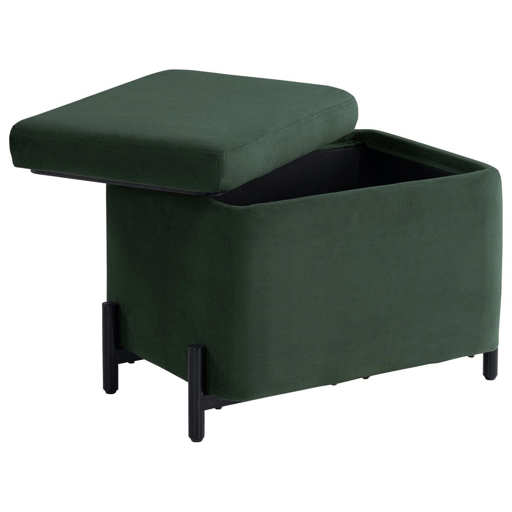 Lifestyle Solutions Kona Small Storage Ottoman in Green, , large