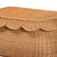 Baxton Studio Ayleen Small Basket with Scalloped Lid in Light Honey, , large
