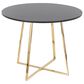LumiSource Cosmo Round Dining Table in Gold and Black - Table Only, , large
