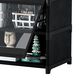 HOMLUX 3-Tier Storage Cabinet with Adjustable Shelves in Black, , large