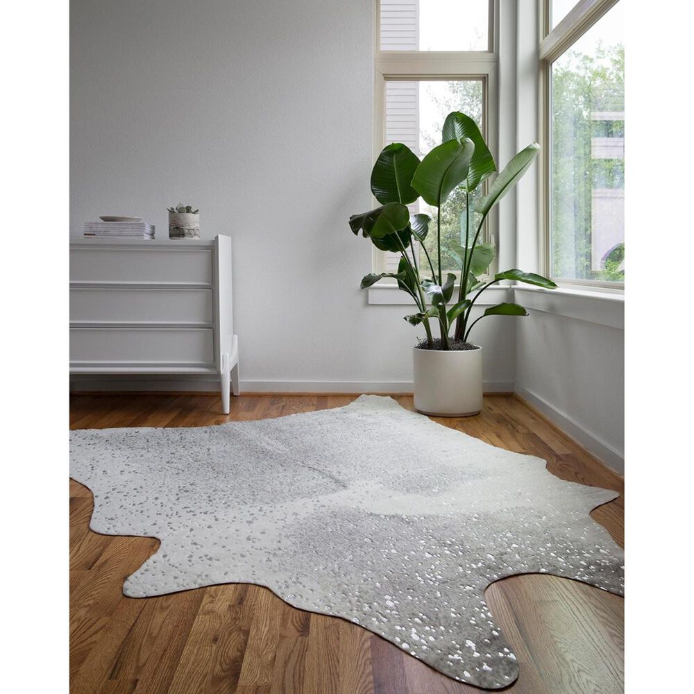 Loloi Bryce BZ-02 3&#39;10&quot; x 5&#39; Grey and Silver Area Rug, , large